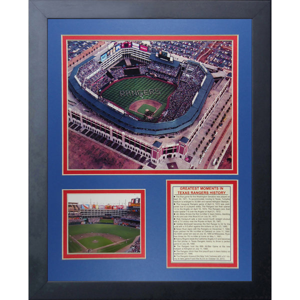 Legends Never Die Texas Rangers Ballpark at Arlington Framed Memorabilia Wayfair